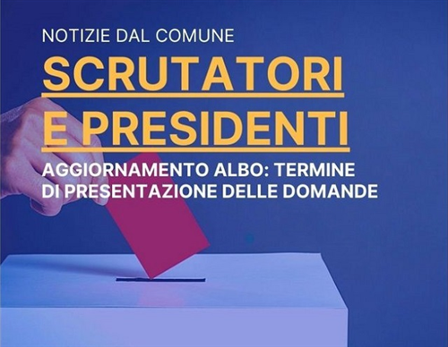 Iscrizione all’albo dei presidenti e degli scrutatori di seggio